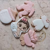 کوکی گیفت سیسمونی مناسب تعیین جنسیت وتولد ومناسب پذیرایی ویادگاری، کاملا خوراکی از مرغوبترین مواد اولیه