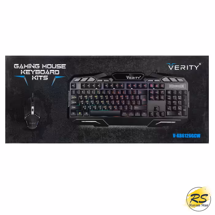 کیبورد و ماوس گیمینگ وریتی مدل Verity V-KB6126GCW