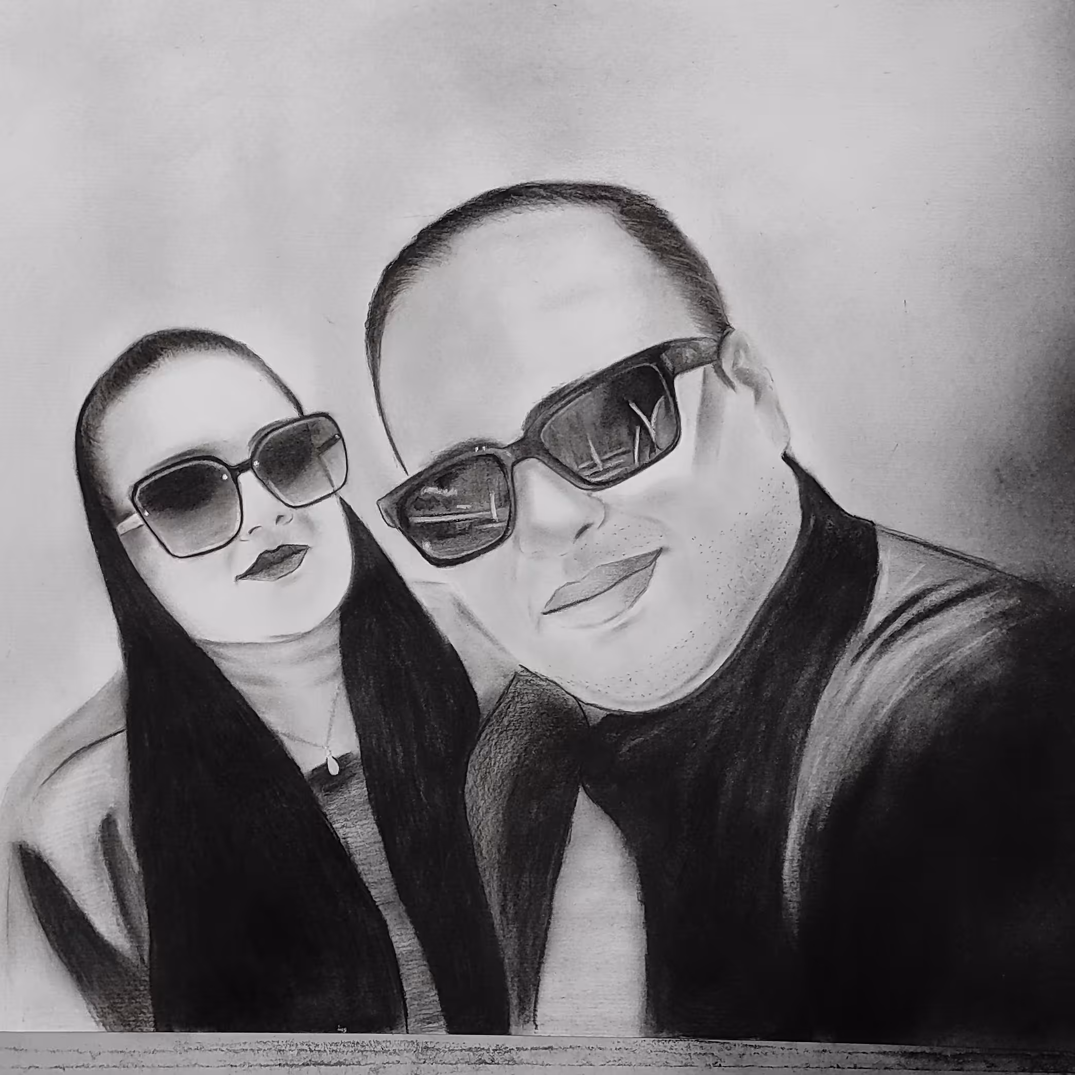 نقاشی چهره  دونفره