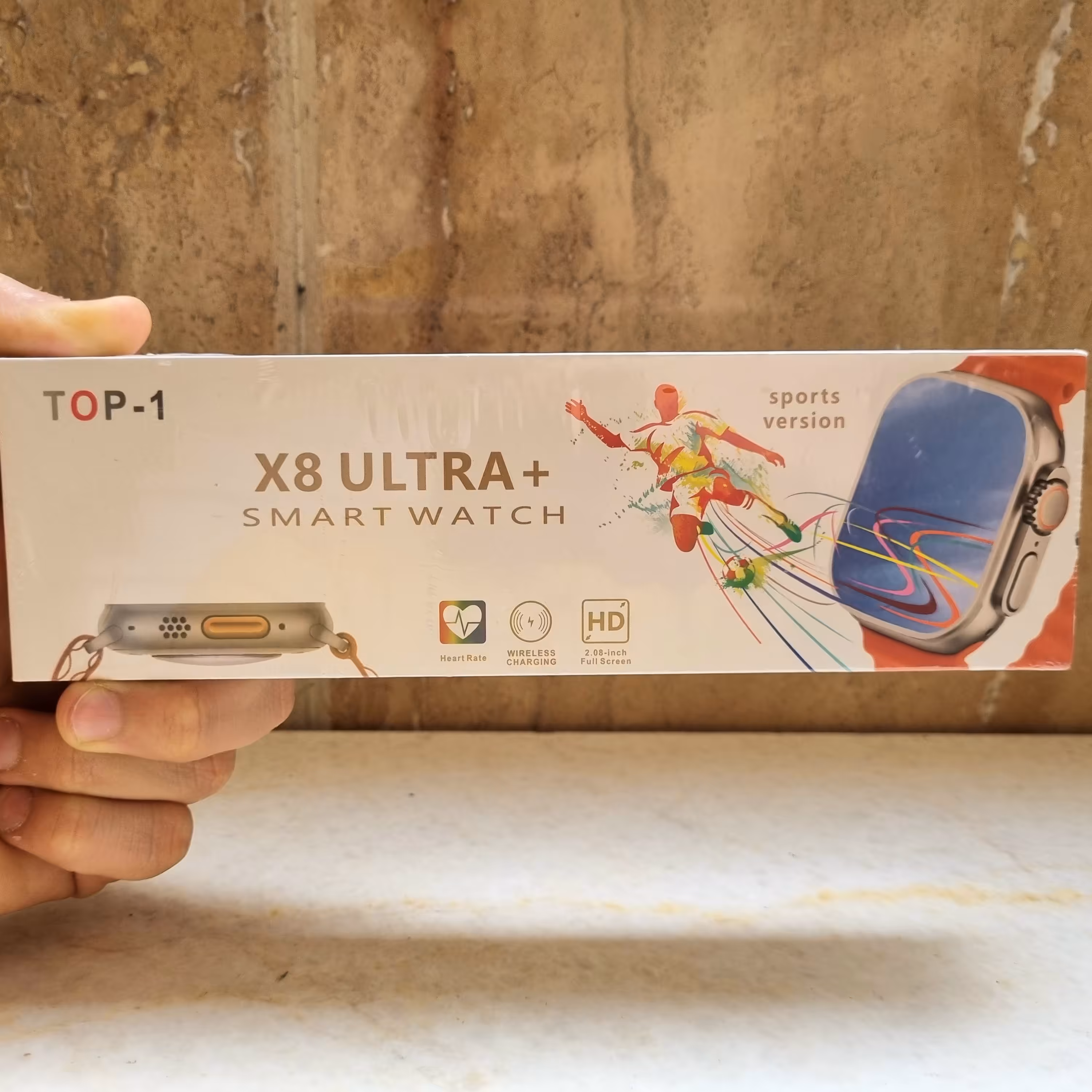 ساعت هوشمند مدل x8 ultra های کپی فول رنگ مشکی و نارنجی 