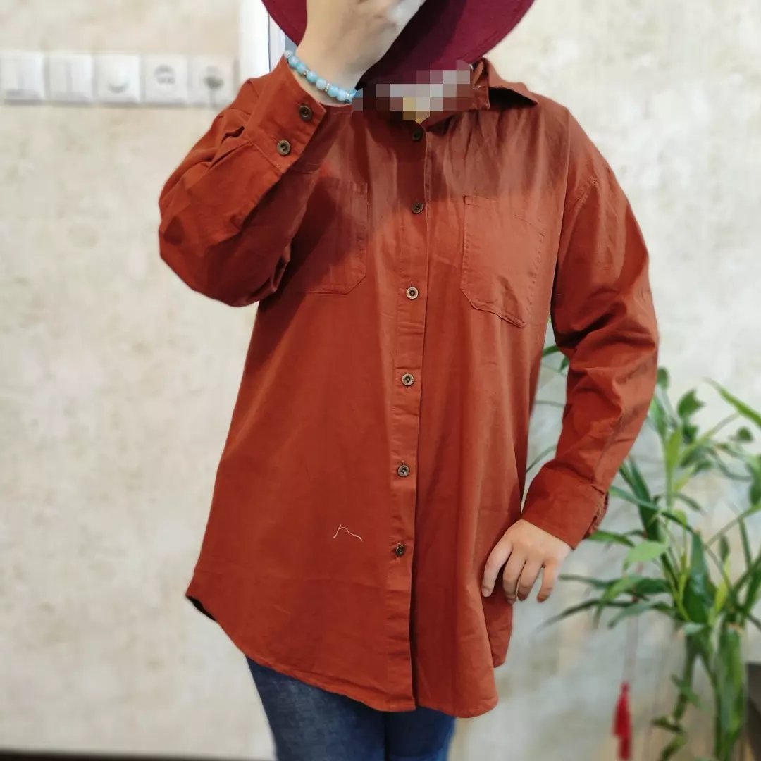 مانتو کتان.. رنگ جذاب.. 