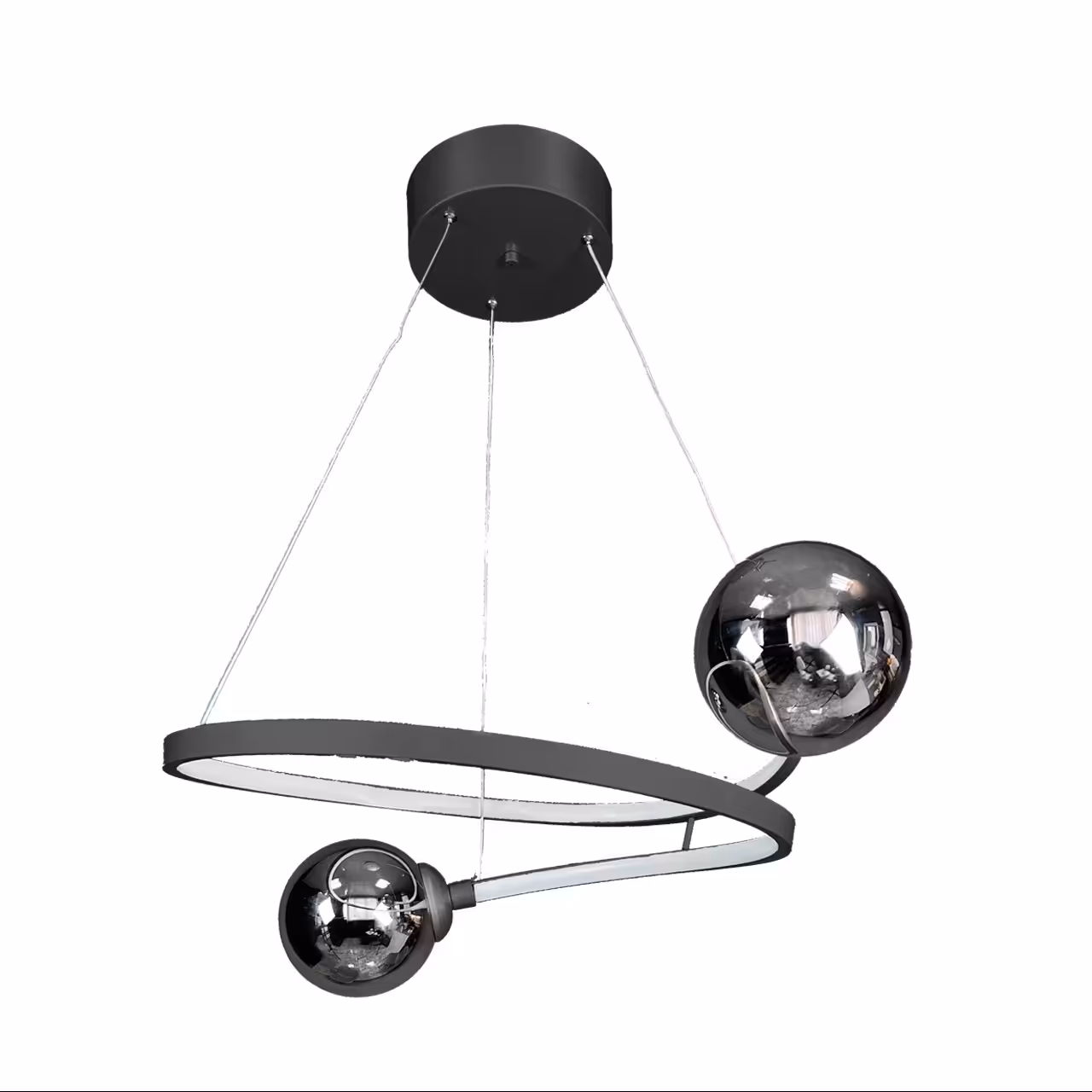 لوستر اس ام دی و مولکولی آرام مدل 9012 قطر 70 رنگ طلایی و مشکی