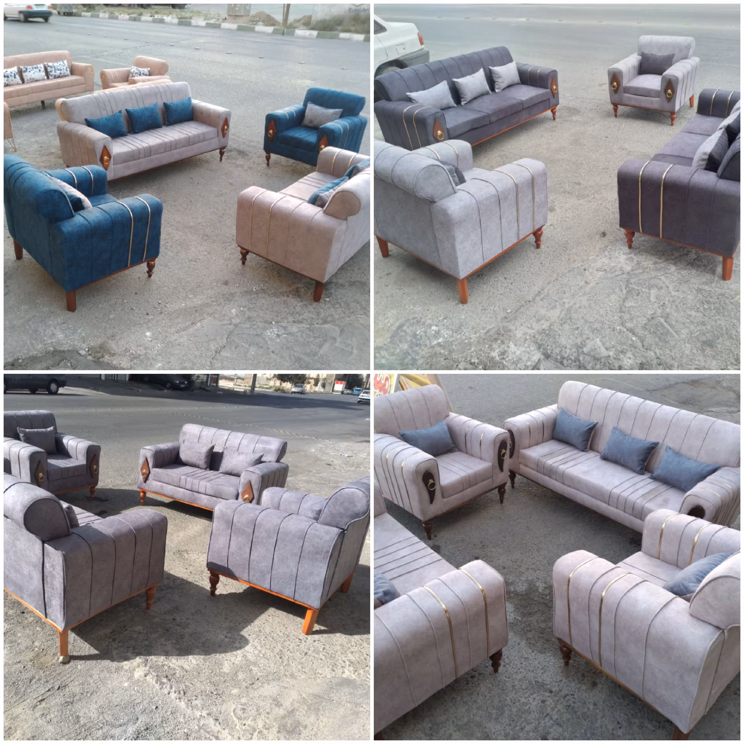 مبل راحتی اسکارلت پایه چوبی و فلزی در تنوع رنگ بندی