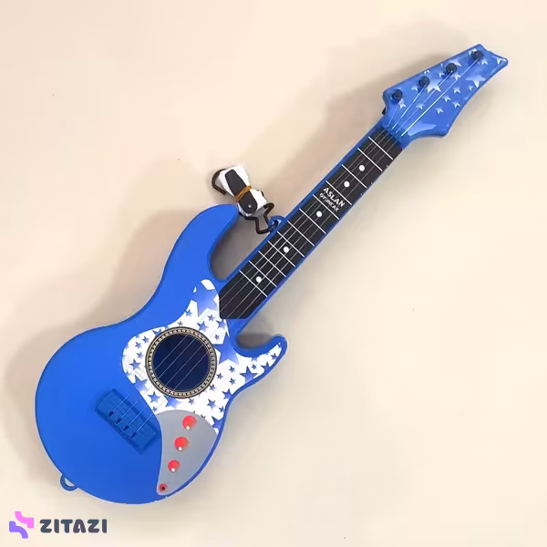 گیتار اسباب بازی برقی 4 رشته Brother Toys آبی