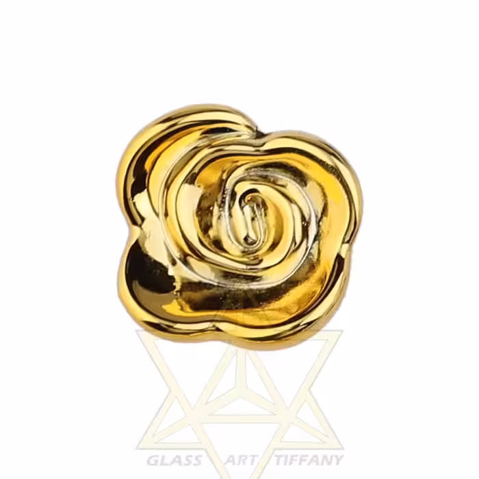 دستگیره گل رز پایه دار طلایی اکسسوری یراق آلات