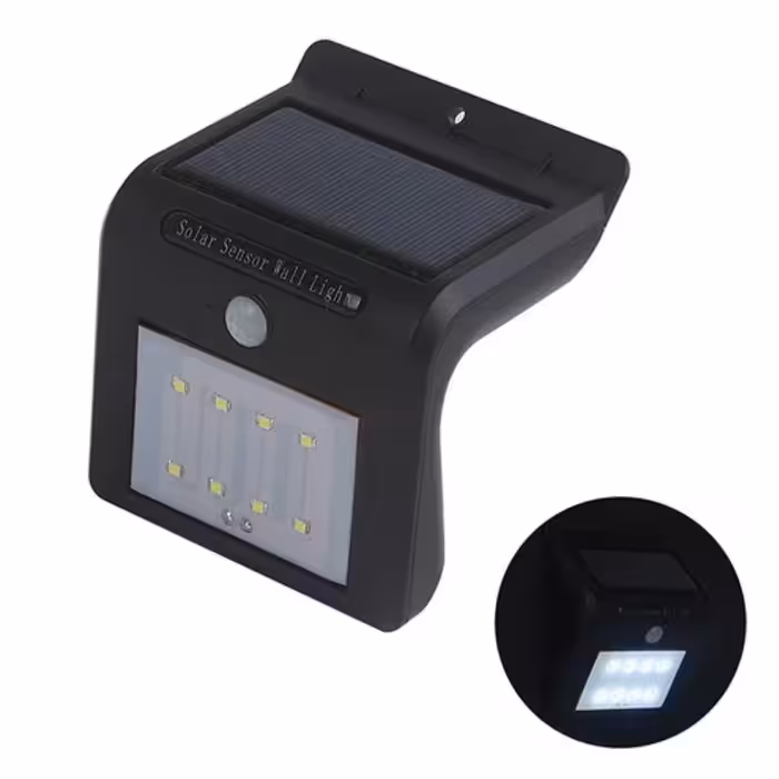 چراغ ledشارژی دیواری مجهز به سنسور حرکتی و فتوسل داخلی 