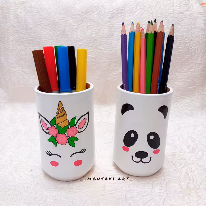 جامدادی سفالی طرح فانتزی 