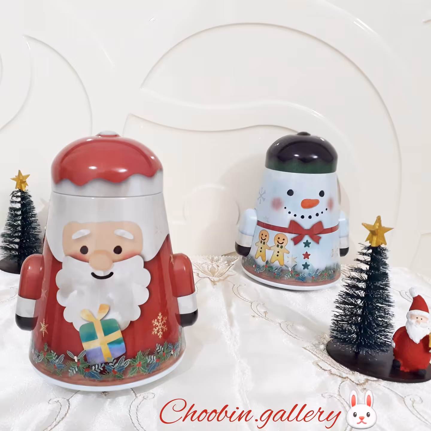 بانکه فلزی کریسمسی طرح ادم برفی