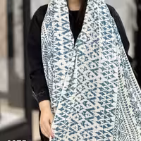 شال طرح دار  نخی تابستانی