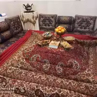 لحاف کرسی ترمه قرمز