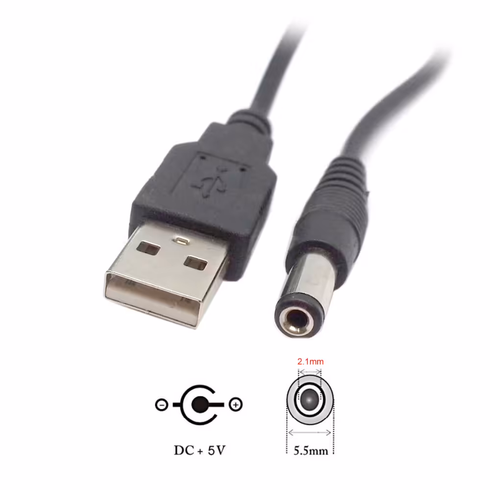 کابل شارژر آداپتور به USB (سوزنی ضخیم)