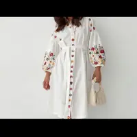مانتو ترک گلدوزی شده سایز 36 تا 46