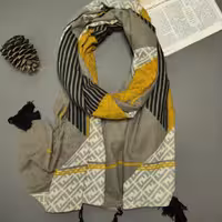 شال موهر منگوله دار  پاییزه زمستانه کد 0014