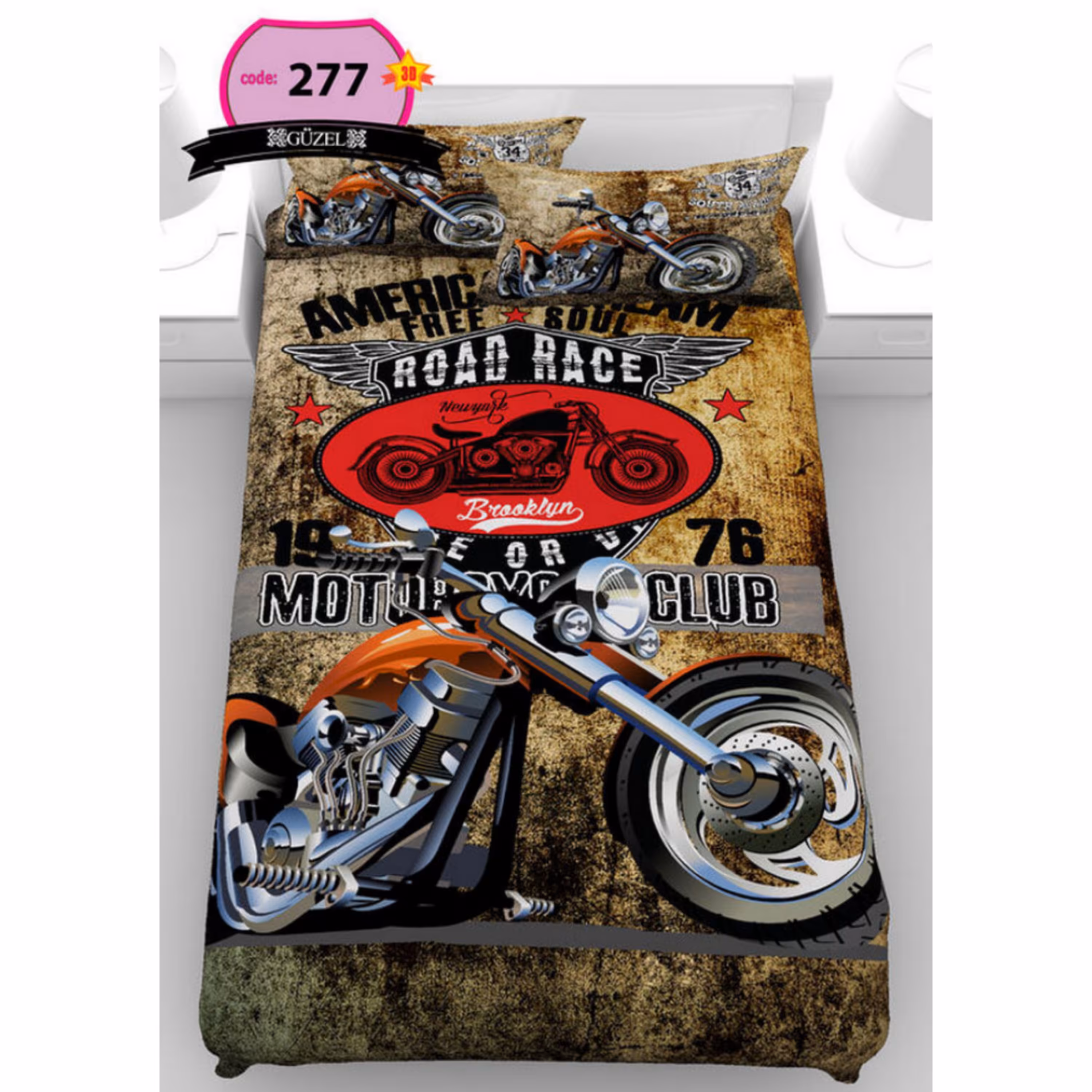 روتختی تک نفره سه بعدی برند گوزل -5 تکه -کد277