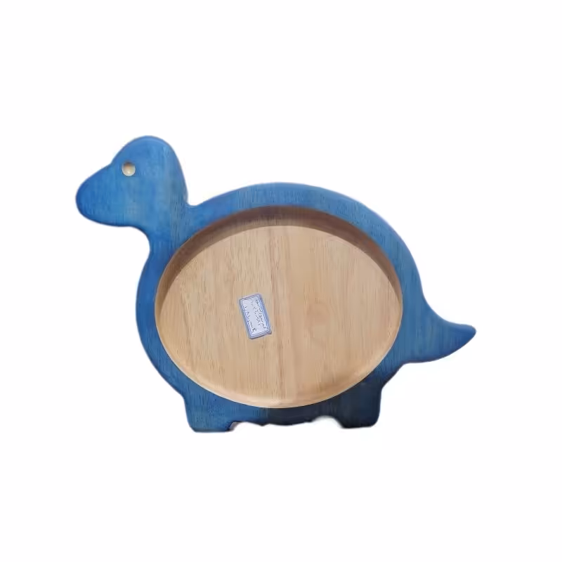 تخته سرو چوبی کودک فانتزی مدل دایناسور رنگ آبی