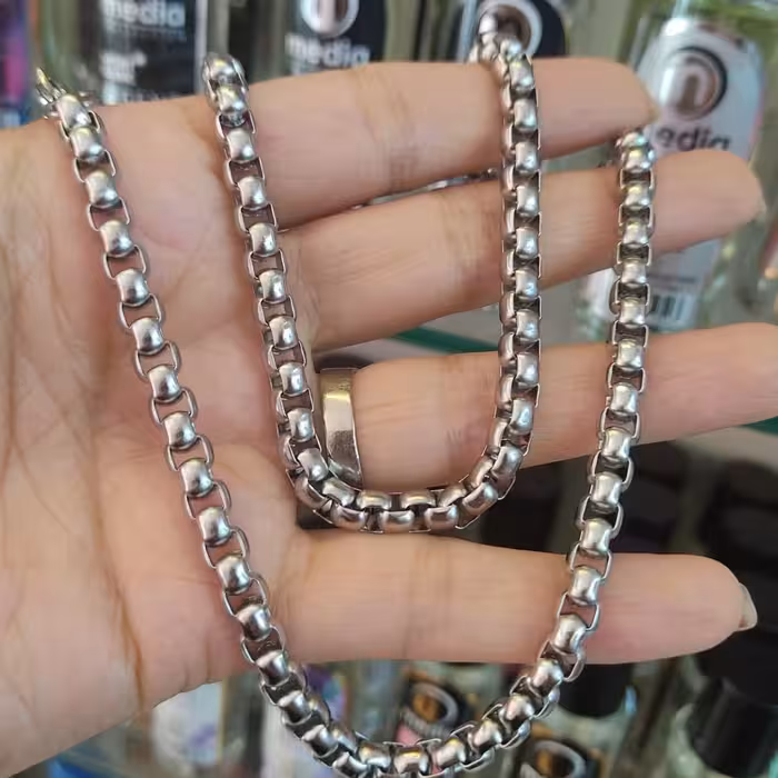 زنجیر مردانه استیل رنگ ثابت ضدحساسیت کیفیت عالی