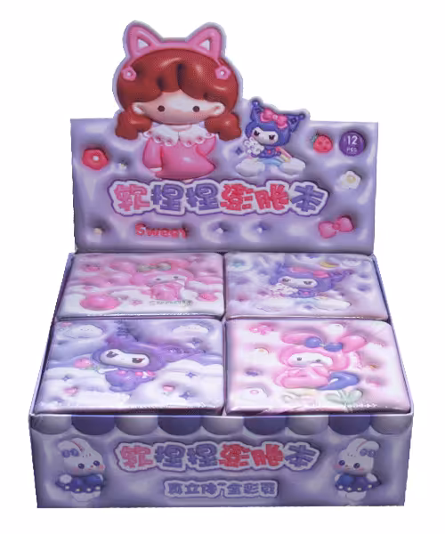 یادداشت فانتزی پفی مربعی بسته(12عددی)