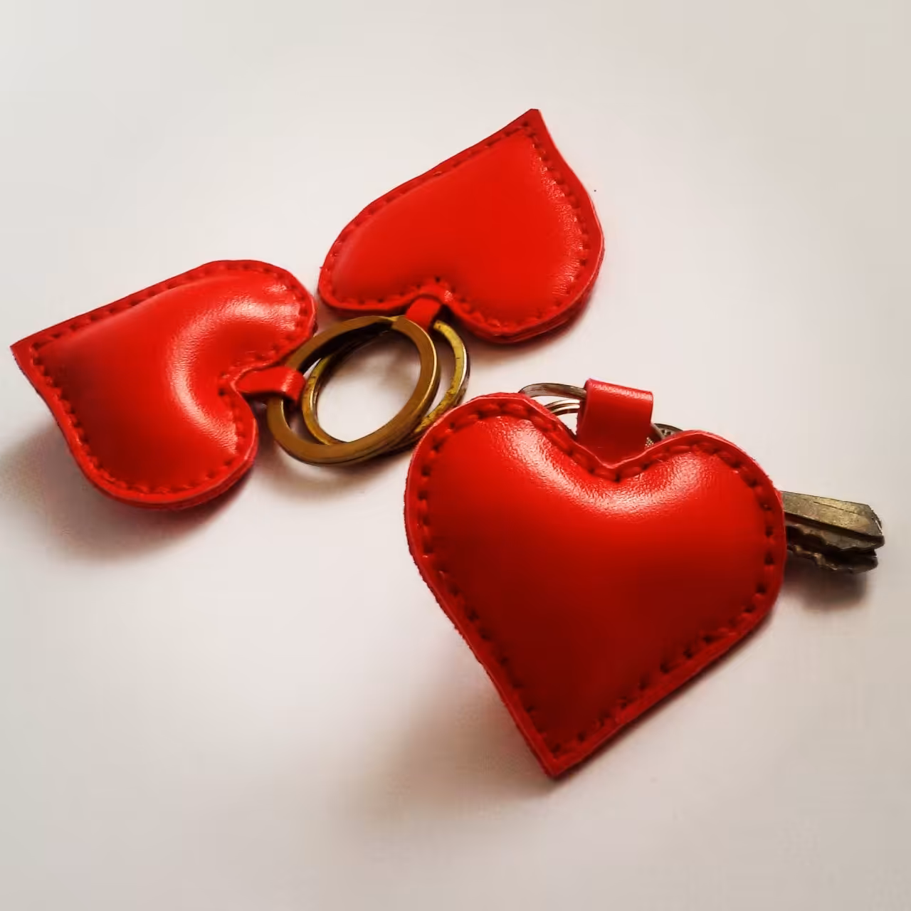 جاکلیدی چرم طرح قلب