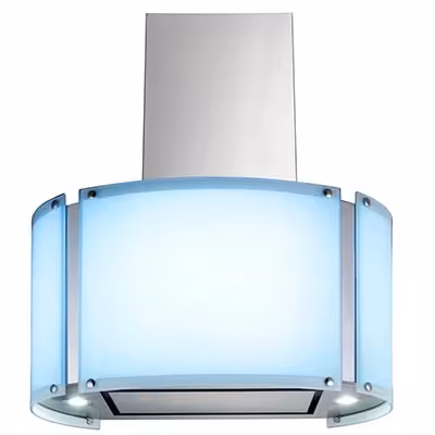 هود مستر پلاس مدل 101 استیل و شیشه‌ رنگی