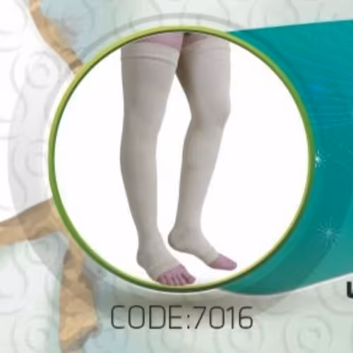 جوراب واریس بلند بدون کف بالای زانو سماطب پاکان مدل 7016 