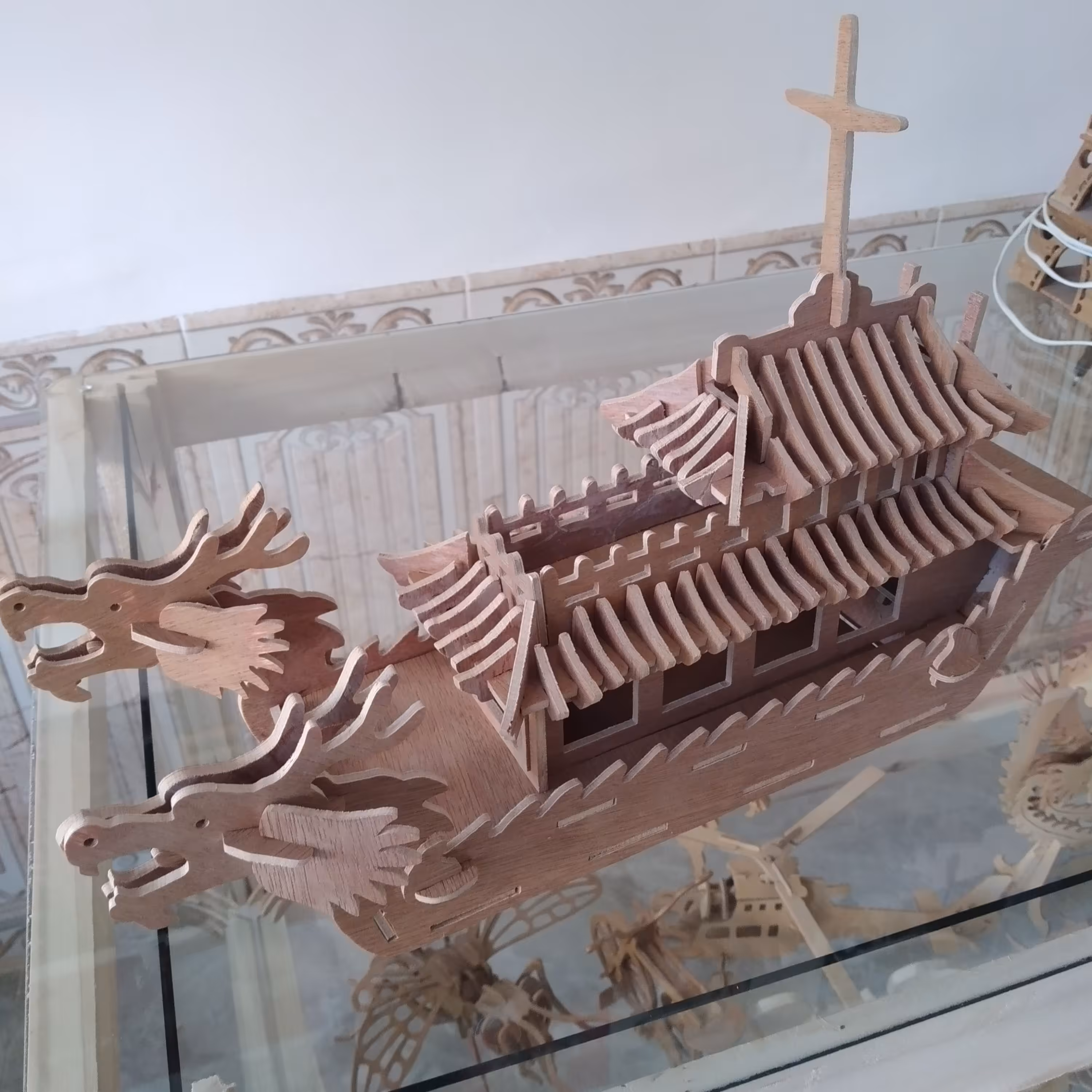 کشتی چوبی مدل چینی