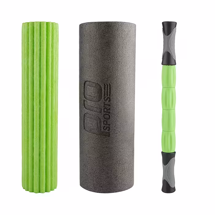 ست سه تکه رول ماساژ بدنسازی پرو اسپرتز PS-3051 BRS | طوسی/سبز