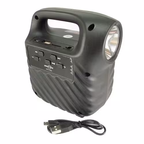 اسپیکر بلوتوثی و چراغ دستی قابل حمل مدل GTS-1523 اسپیکر شارژی مسافرتی 