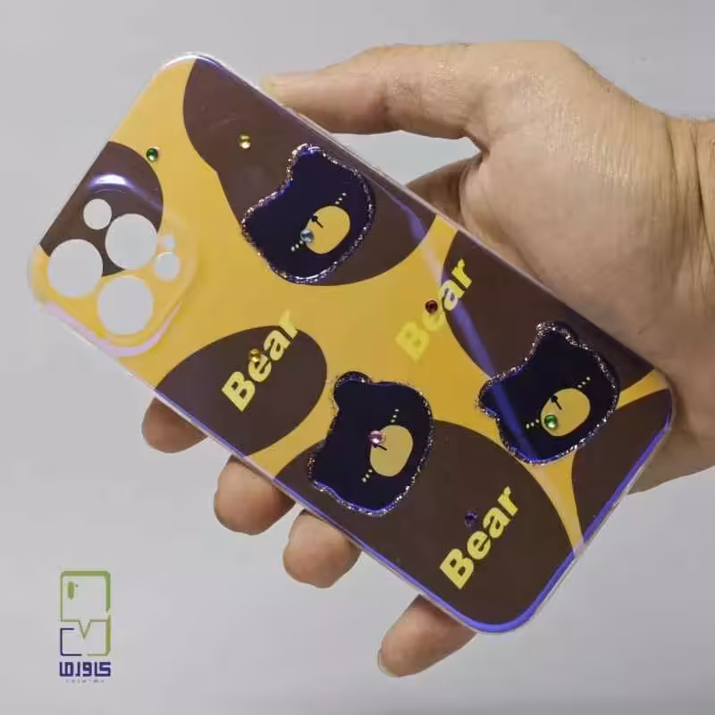 قاب دخترانه آیفون 14 پرو مکس | هولوگرامی خرسی – iPhone 14 Pro Max