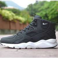 کتانی رانینگ نایک هوراچی ساق بلند سفید مشکی nike Huarache high top leather