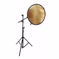 هولدر نگهدارنده رفلکتور پاناسان panasun به همراه پایه نور 807 و رفلکتور گودکس GODOX Reflector 110cm 5in1