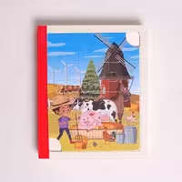 پازل کتابی چوبی مدل حیوانات مزرعه کد XLE-908