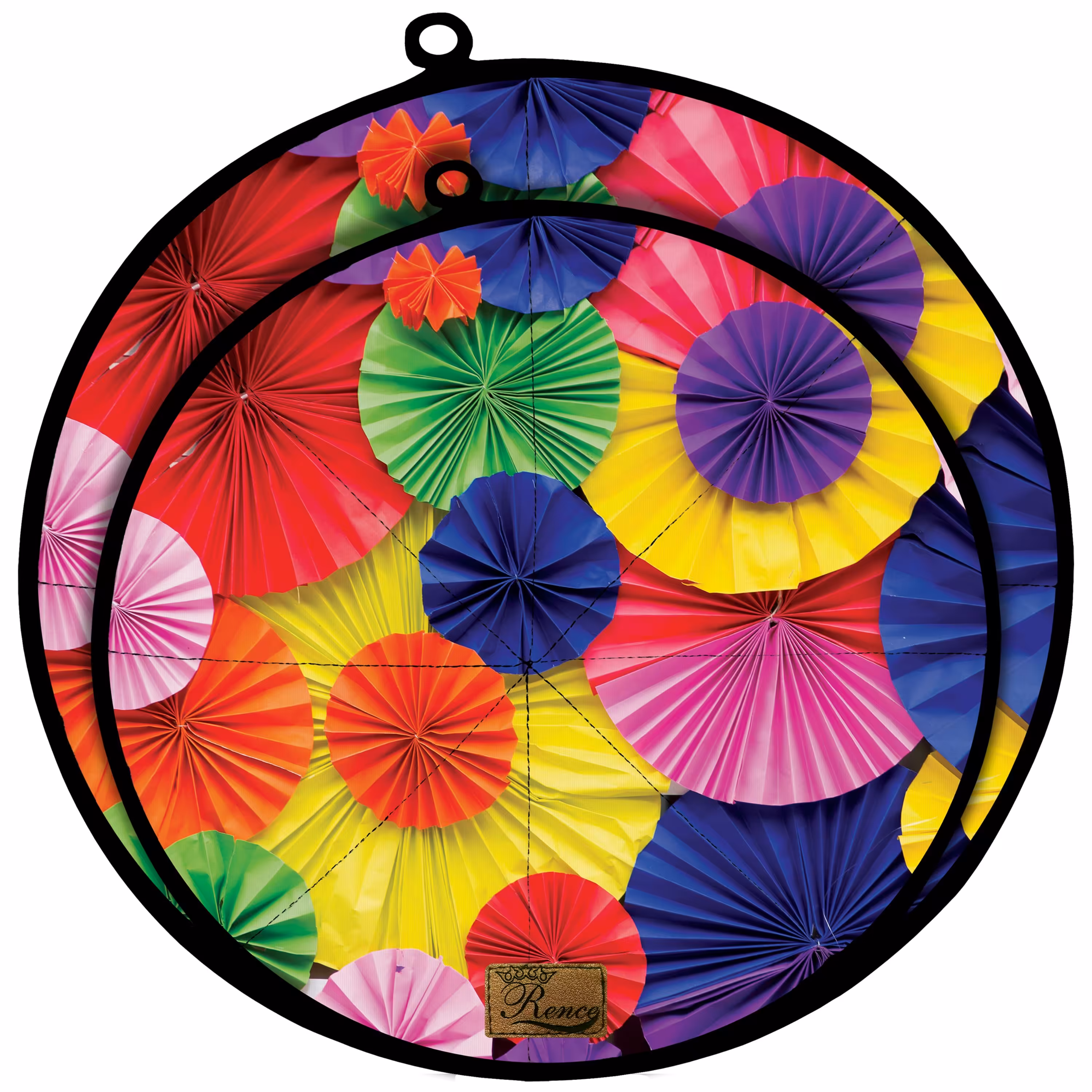 دمکنی ست دو تکه پارچه ای مخمل دو رو چاپ طرح چتر رنگی سایز 25 و 30 مدل B1-1002 شرکت رنس