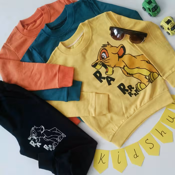 بلوز شلوار پسرانه دورس پنبه سایز 40 45 50 55