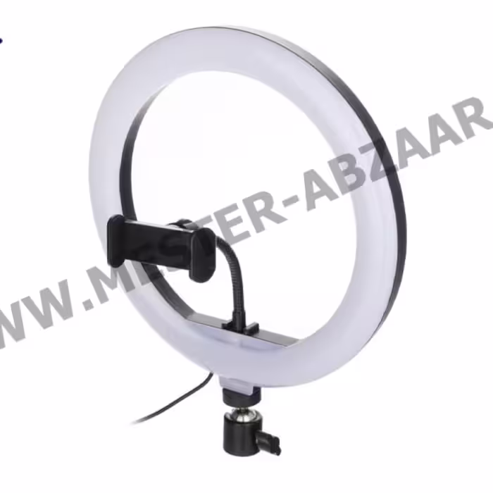 رینگ لایت سه حالته 10 اینچی 26 سانتی ریموت دار با پایه نگهدارنده دو متری