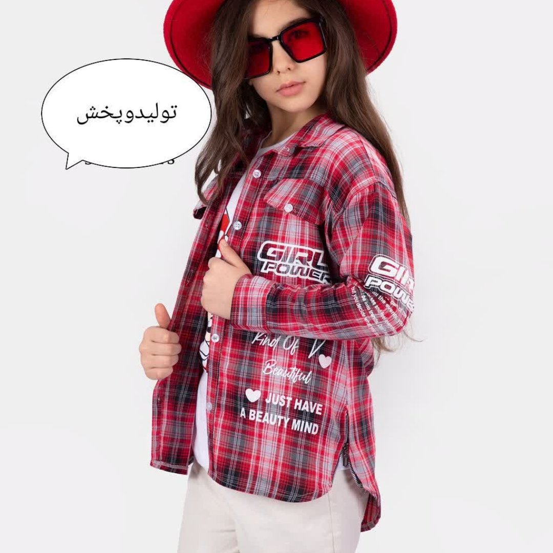 پیراهن دوتیکه دخترانه پارچه کتان زیره پنبه مناسب 2 تا 11 سال 