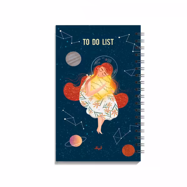 دفترچه یادداشت 100 برگ آبرنگ مدل لیست کارها TO DO LIST طرح ستاره