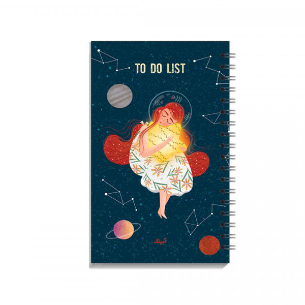 دفترچه یادداشت 100 برگ آبرنگ مدل لیست کارها TO DO LIST طرح ستاره