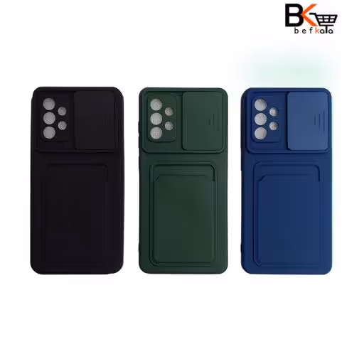 قاب ژله ای جاکارتی دار و محافظ لنز دار سامسونگ مدل A72