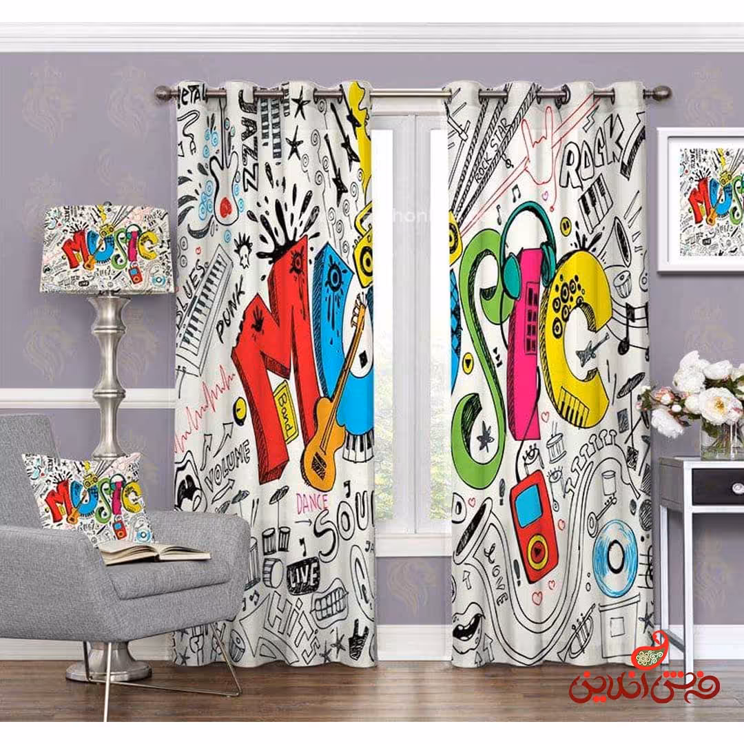 پرده طرح موسیقی کد 3592