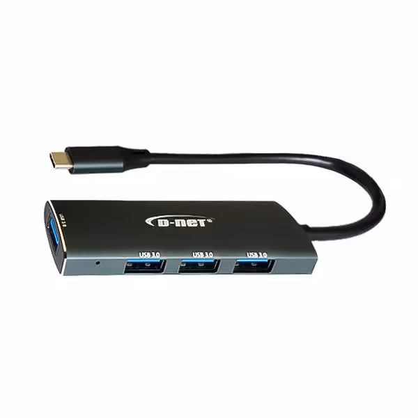 هاب فلزی تایپ سی 4 پورت USB3 دی نت مدل 065