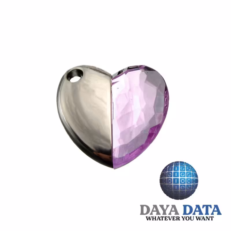 فلش مموری فانتزی دایا دیتا  قلب  جواهر مدل JE1001-33 ظرفیت 64GB -USB2 رنگ بنفش