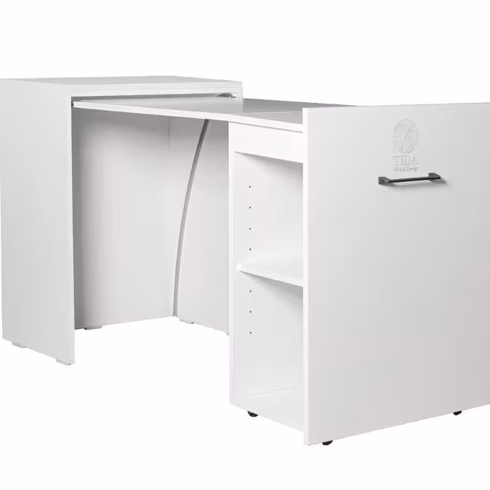 میز لپ تاپ و مطالعه تاشو و کم جارنگ سفیدسایز37در60 هزینه ارسال به صورت پسکرایه می باشد.