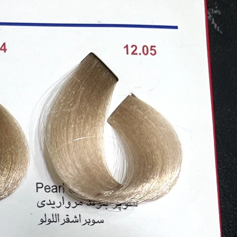 سوپر بلوند مرواریدی 125 ،،رنگ مو کم آمونیاک پیلون و یک عدد اکسیدان | amazonchi