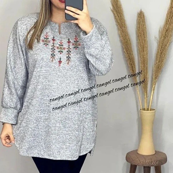 تونیک آنغوزه بقیه هفت گلدوزی شده سایز تا 50