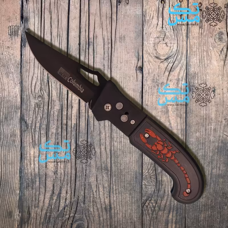 چاقو ضامن فشاری طرح عقرب بزرگ