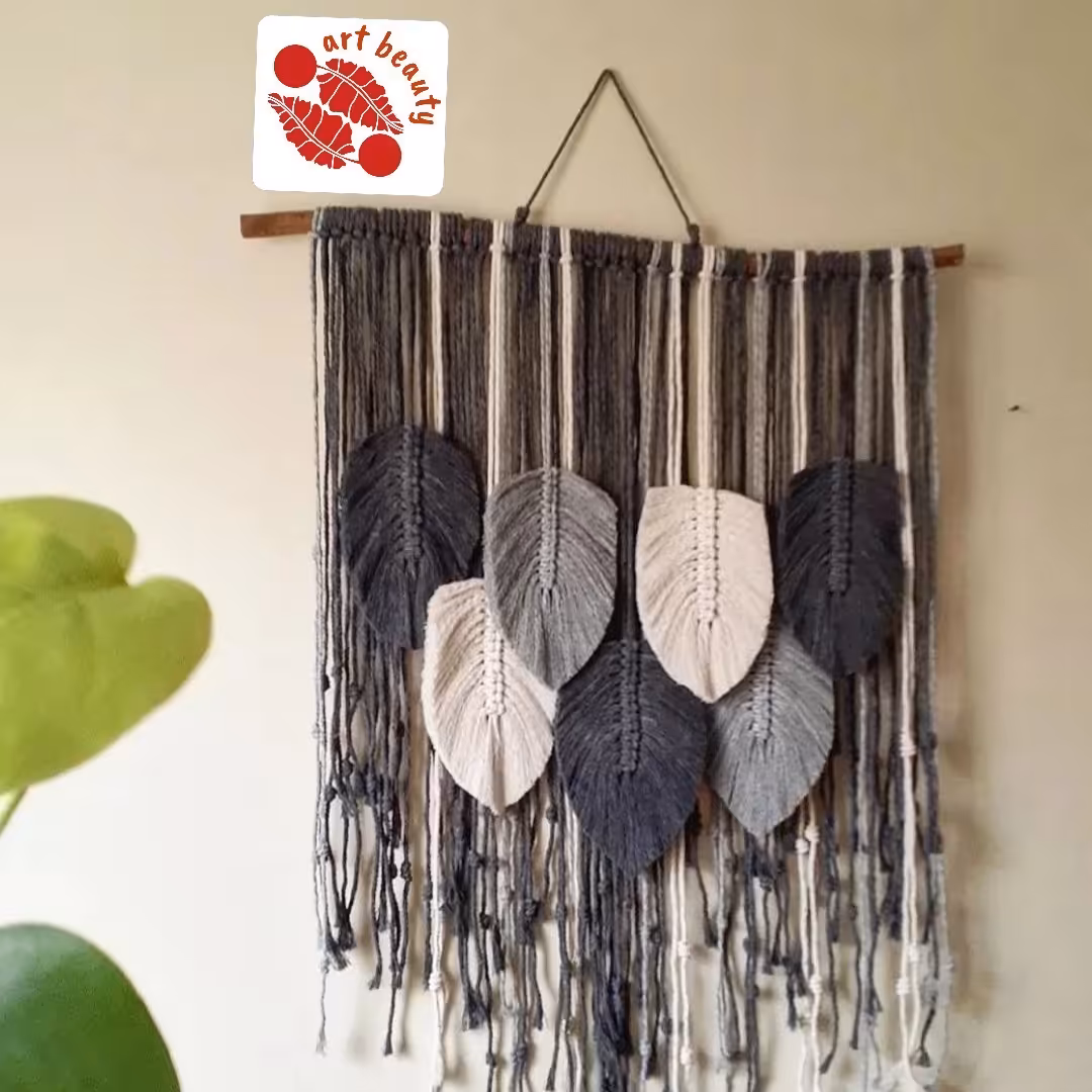 دیوارکوب دکوراتیو مکرومه بافی 