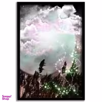 تابلو نوری بکلیت طرح ماه و آسمان مدل لایت باکس کد B-s4