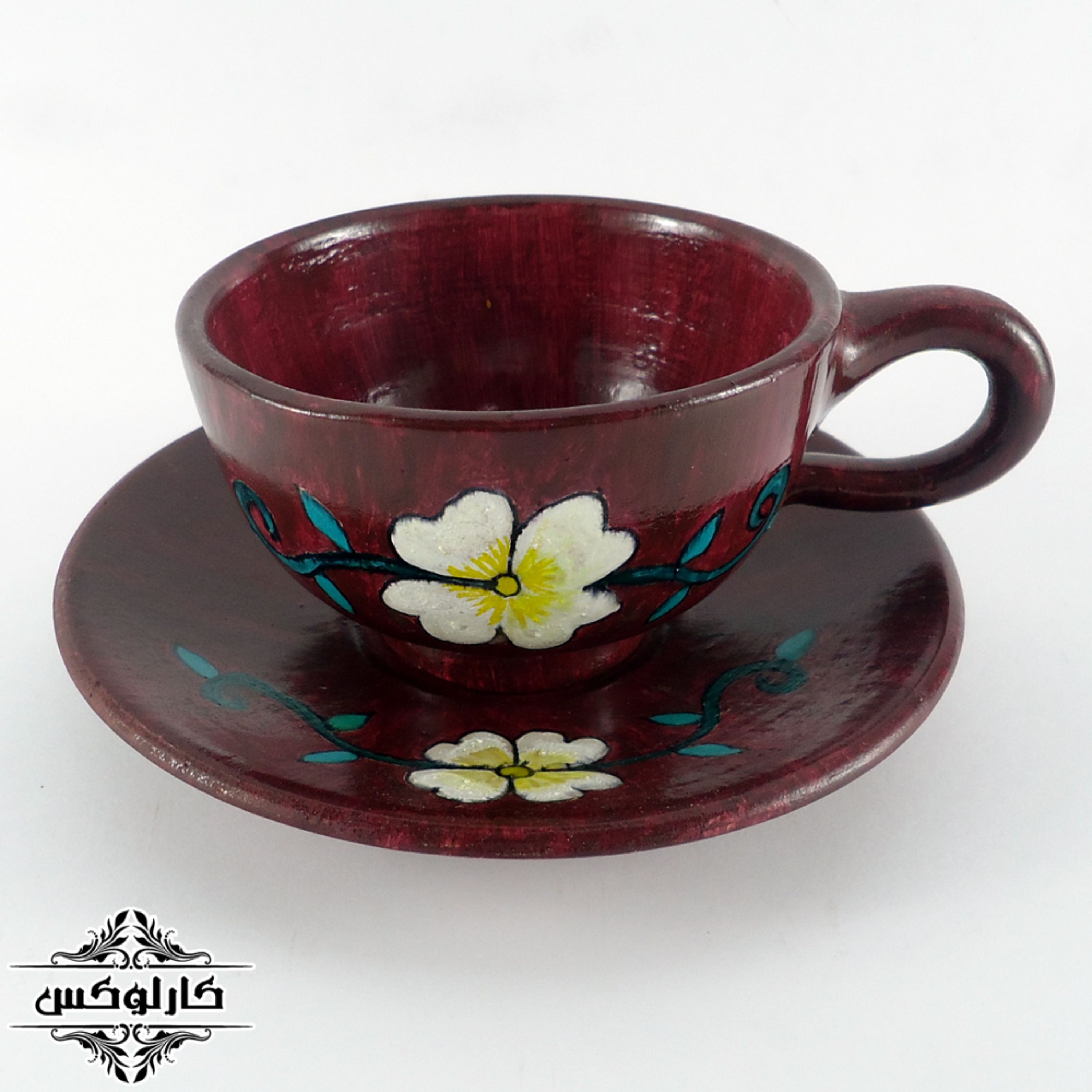 فنجان سفالی نقاشی شده