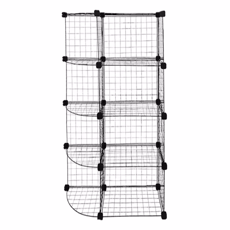 ست قفسه مشبک مدل یک طرف هلالی چهار طبقه 32x32(ارسال پس کرایه و به عهده مشتری)