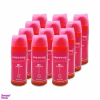اسپری خوشبو کننده بدن زنانه پرستیژ مدل Lacoste Touch of Pink حجم 150 میلی لیتر مجموعه 12 عددی